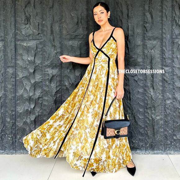 ZARA Blogger Fave Printed Maxi Dress NWT 💛 - Picture 10 of 16